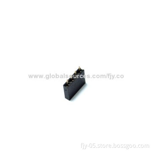 PH2.54 1*3 Straight H8.5 PBT Female Header, Black Environment Protection Material, 3A Current